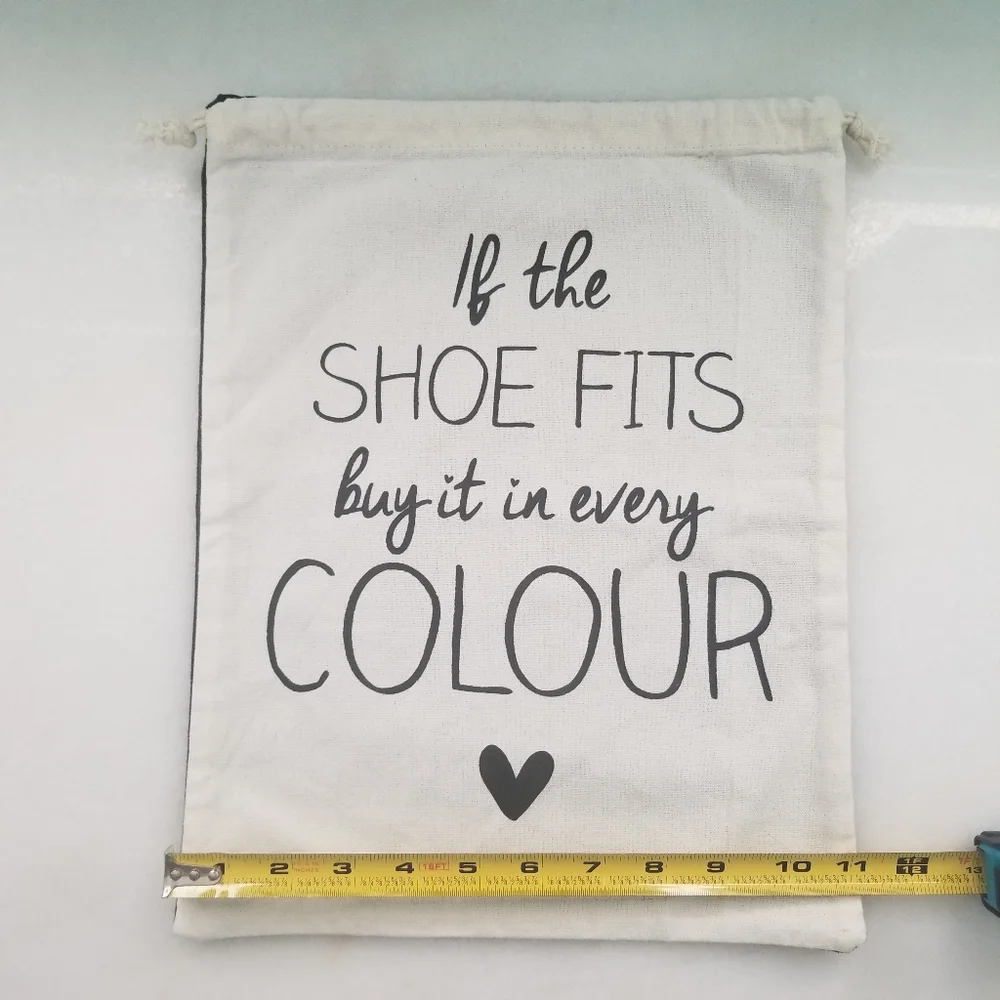 Shoe Themed Drawstring Dust Storage Bag NWOT